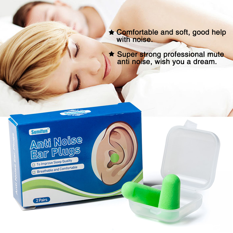 推荐Sumifun 2/4Pcs(1/2 Pair) Soft Foam Ear Plugs Sound Insul-封面