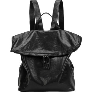 双肩包女皮质大容量通勤旅行设计感小众大学生书包高级感电脑背包