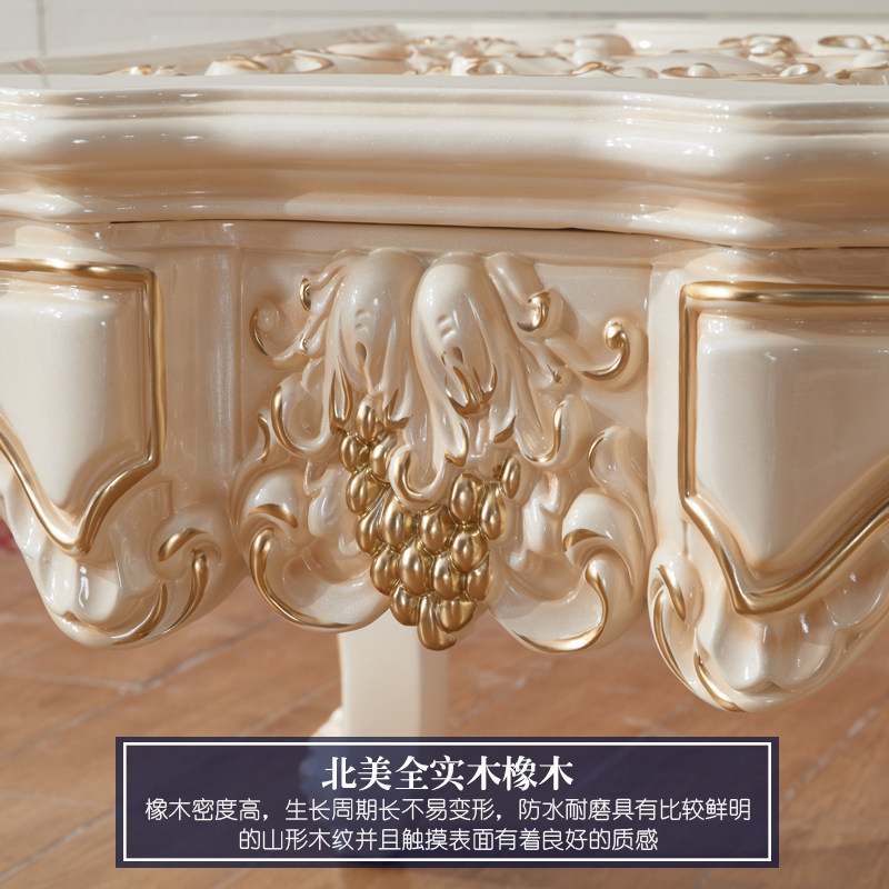 欧式客厅沙发边几实木雕花小茶几正方形美式家用小方桌子边桌茶桌