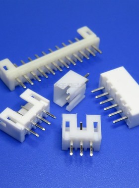 PH2.0针座2P3P4P5P..16A间距2.0mm插座180度直针白色直插端子环保