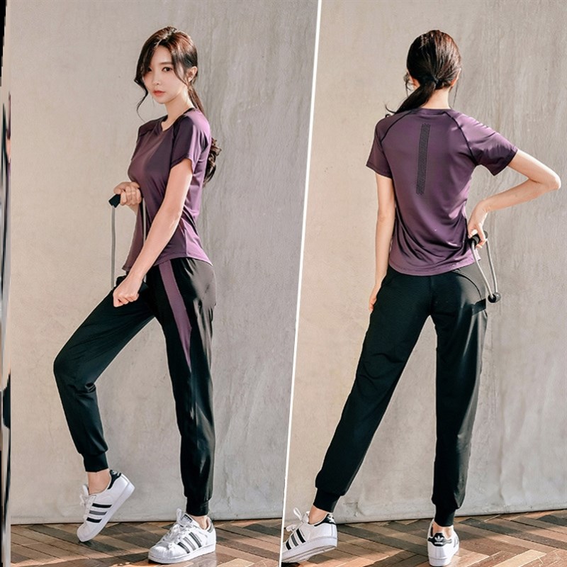 户外运动速干衣女套装p徒步爬山跑步服夏季薄款透气吸湿排汗瑜伽