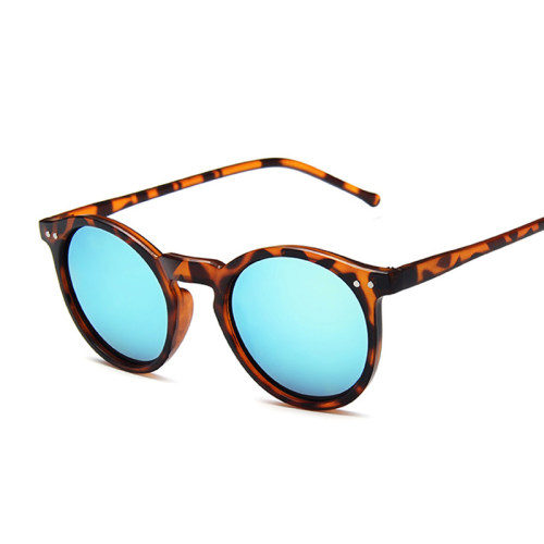 工厂销Vintage Leopard qRound Sunglasses Woman Fashion Cat Ey