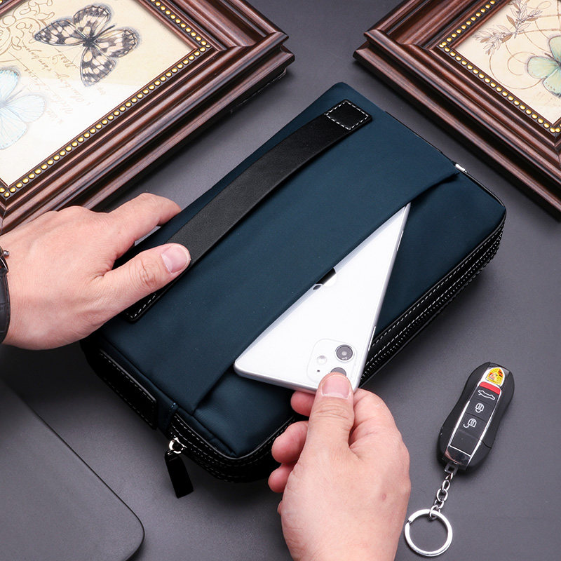 手包男手拿包男士手挽包男款大容量牛津布夹包男手抓包帆布休闲潮