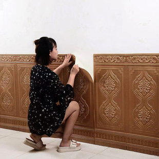 壁纸自粘3d立体壁贴客厅墙裙翻新贴纸幼儿园防撞泡沫护墙板墙贴