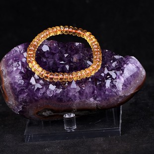 天然紫水晶小晶簇原石紫晶洞办公桌面摆件手链消磁净化招财赠底座