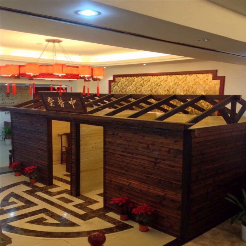 防腐木方柱子葡萄架凉亭防开裂槽立柱实木炭碳化木v木方樟子松庭