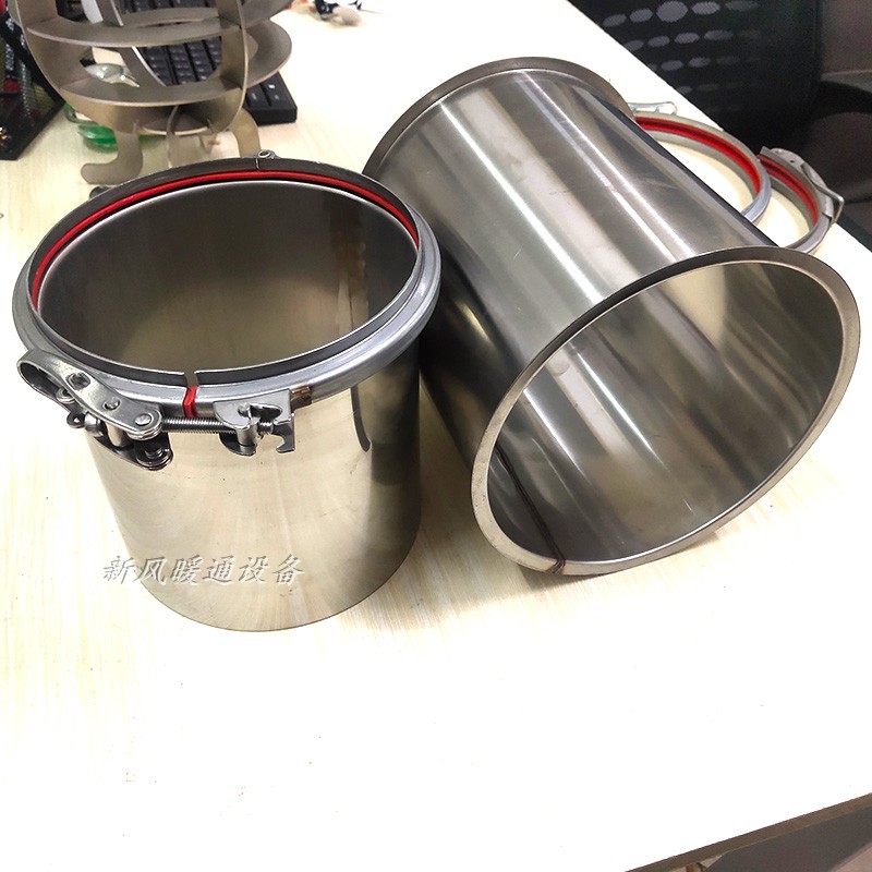304不锈钢快速卡箍风管抱箍卷边管快卡镀锌快装帆布管箍可调定制