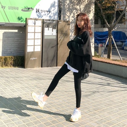 孕妇打底裤女秋季潮n妈时尚外穿长裤孕妇装秋冬款托腹孕妇裤子秋