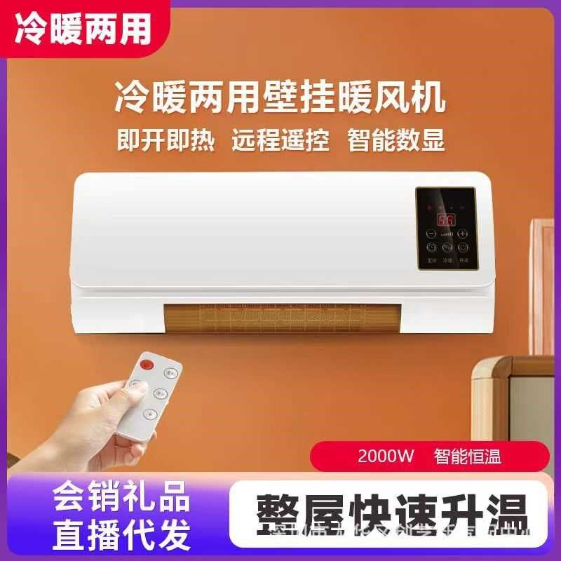 制热220V冷暖移动式挂壁空调冬暖夏凉卧室浴室取暖夏季自然风遥控