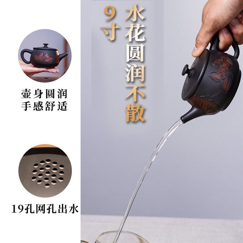 云南建水紫陶茶壶汉瓦石瓢家用纯茶具手工单个非坭兴陶紫砂,餐饮具,茶壶,淘宝优惠券,粉丝福利购,淘宝优惠卷