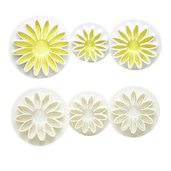 极速New Fondant Mould Daisy Flowers Sun Flower Shape Plunger