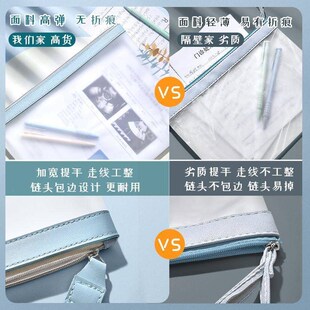 产检资料档案收纳袋文件夹档案袋孕妇产检包孕检a4怀孕b超检查手