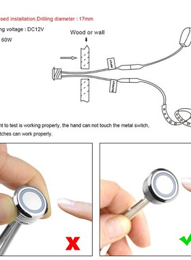 Light Led-Strip Touch-Sensor Dimmable Power Kitchen 2835-Lam