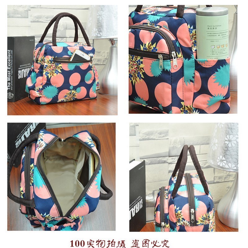 新款加厚防水手提小女牛.津布手提包拎便当包手女包帆布包布包妈