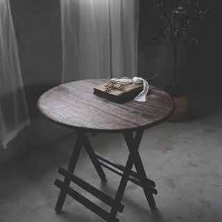 极速作旧折叠木桌白桌子 摄影台背景木板 静物美食拍摄【二店道具