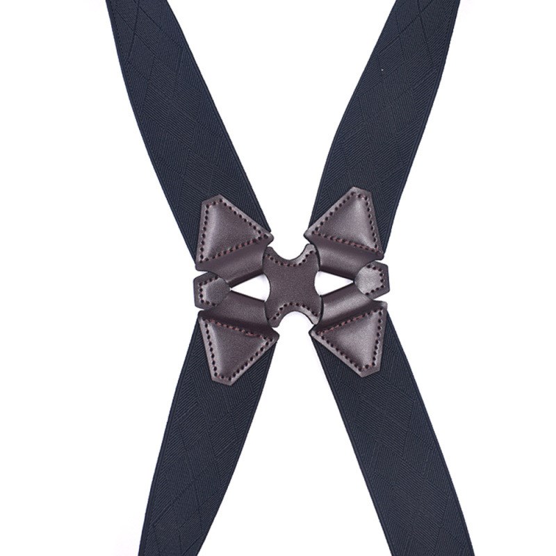 英伦工作挂钩背带夹复古枪套式钩扣背带男士西裤吊裤带侧夹吊带