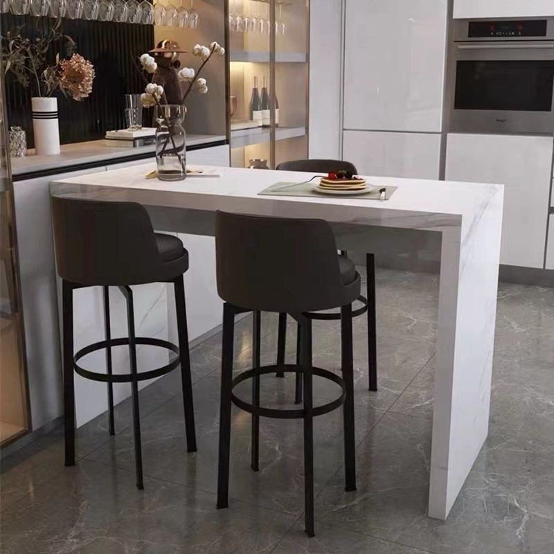 大理石餐边柜吧台桌家用中岛台餐桌一体开K放式岛台柜单独吧台隔