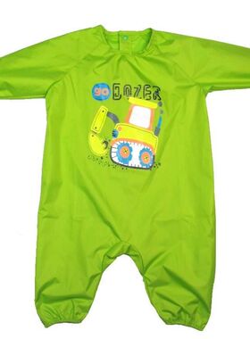 l儿童幼连体罩衣裤男女童冬防防水防护衣宝宝婴儿脏园小孩爬秋服M