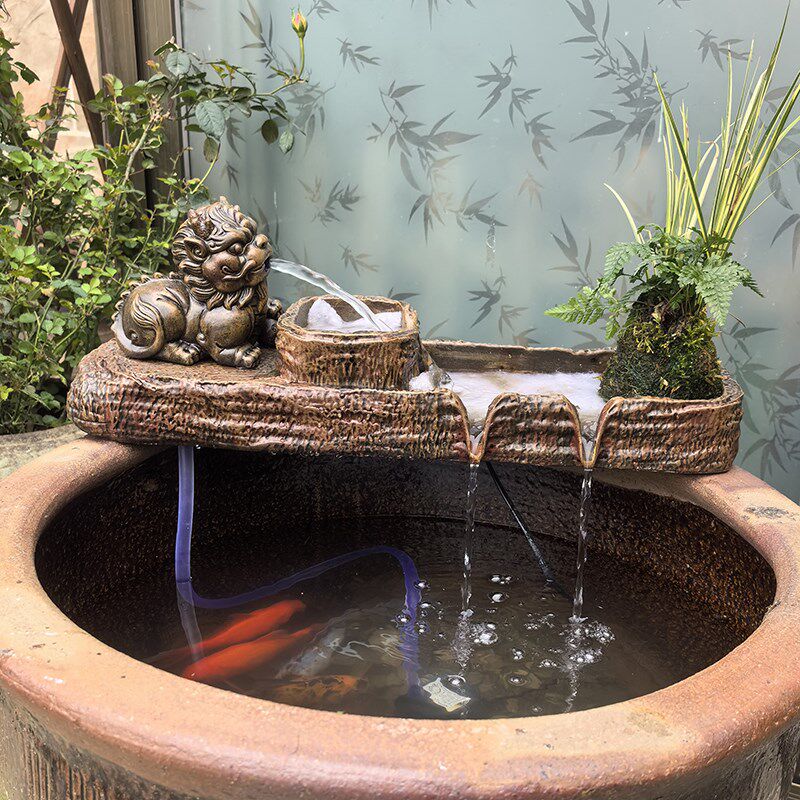 生态缸造景古法养鱼循环流水摆件客厅庭院花园鱼缸装饰过滤配件,家居饰品,流水摆件,淘宝优惠券,粉丝福利购,淘宝优惠卷