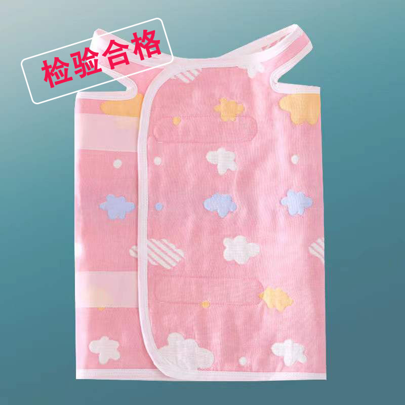 现货夏天宝宝睡觉护肚子防踢被儿童纯棉护肚围婴儿V护肚脐肚兜小