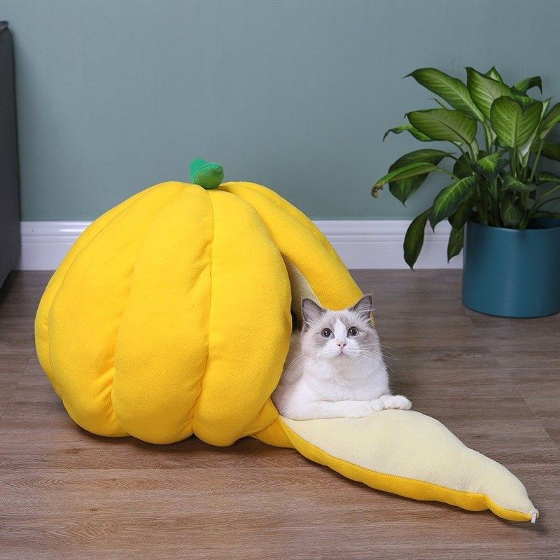 。南瓜窝猫窝深度睡眠窝冬天保暖半封闭式猫咪睡袋冬季狗窝狗猫用,宠物/宠物食品及用品,猫窝/屋/帐篷/沙发,淘宝优惠券,粉丝福利购,淘宝优惠卷