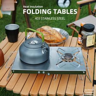 CameingeStovp Portabyl Table lding Stand Stove Brack