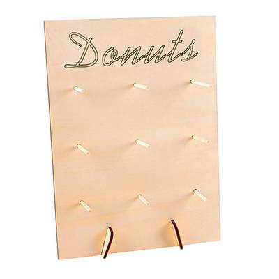 极速1pcs Wood Donuts Wall Display Stand Holder Wedding Birth