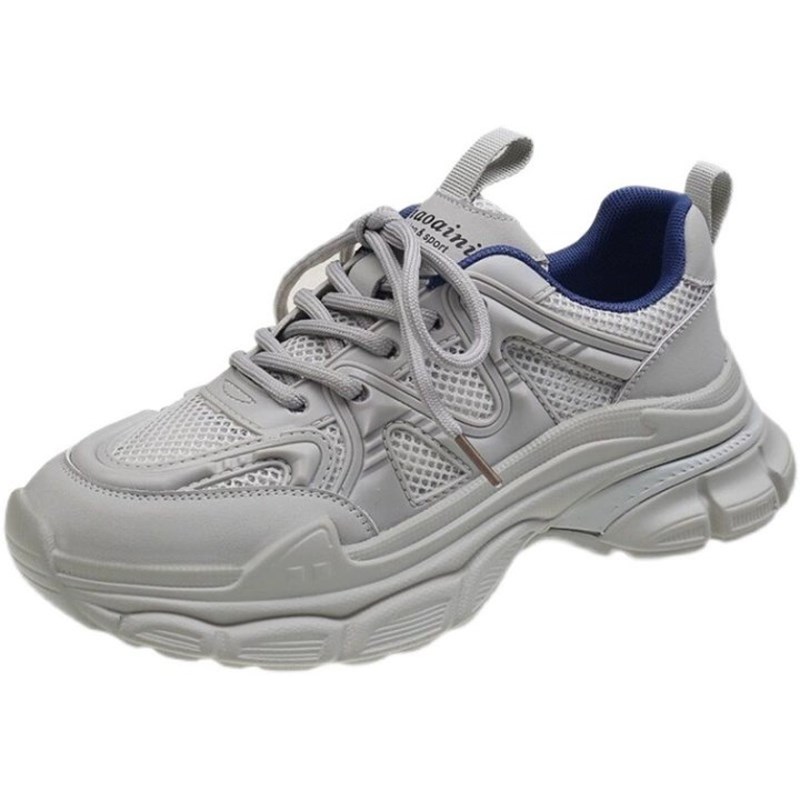 厚底老爹鞋女款2024新款夏季网面透气百搭轻便女鞋小白鞋运动鞋子