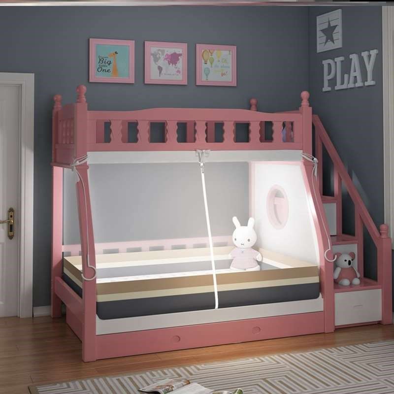 子母床蚊帐双层床梯形2022新款儿童高低上下床1米5家用上下铺,床上用品,蚊帐,淘宝优惠券,粉丝福利购,淘宝优惠卷