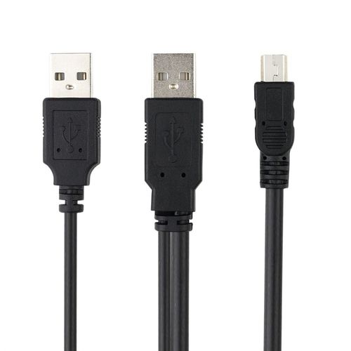 Bochara 2 in 1 USB2.0 Type A Male to Mini 5P Male Data Cabl