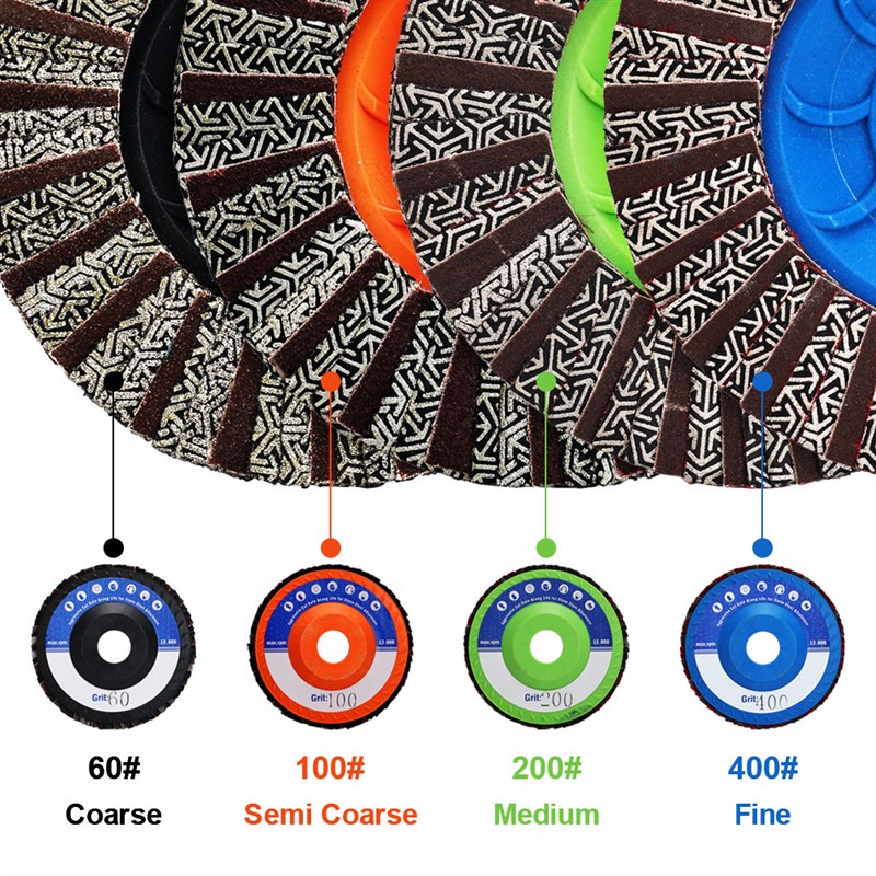 角磨机百叶轮百叶片磨光片金属抛光片大理石石材岩板打磨修边