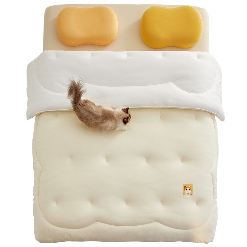 月光巴士【橘猫贴贴被】软乎乎针织被秋冬季被子加厚保暖床上被芯