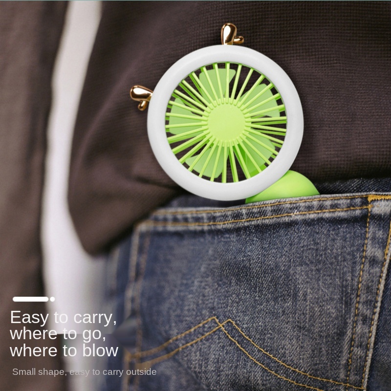 速发Handheld Pocket Fans USB Charging Lazy Fan Desktop Mini