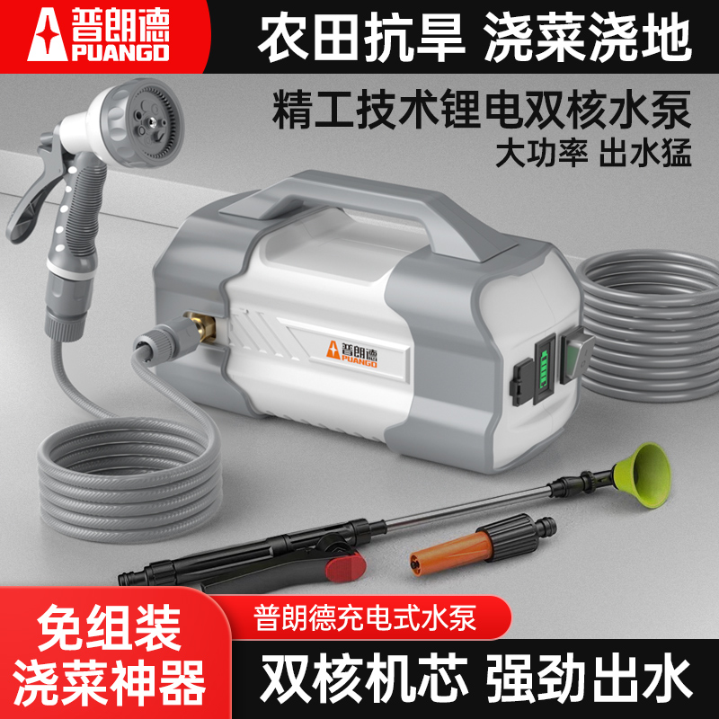 浇菜神器浇水机家用电动抽水机充电式抽水泵农用灌溉自动淋菜浇地