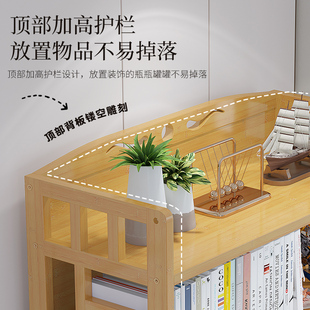 艺术书架落地置物架楠竹儿童书柜学生家用客厅展示架W绘本收纳架
