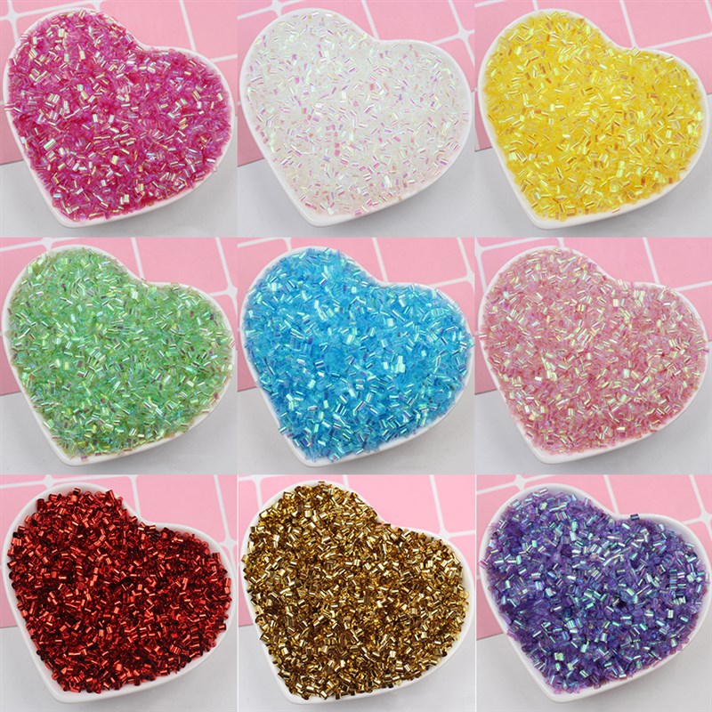 推荐Boxi30/50g Bingsu Beads Slime Additives Iridescent Beads