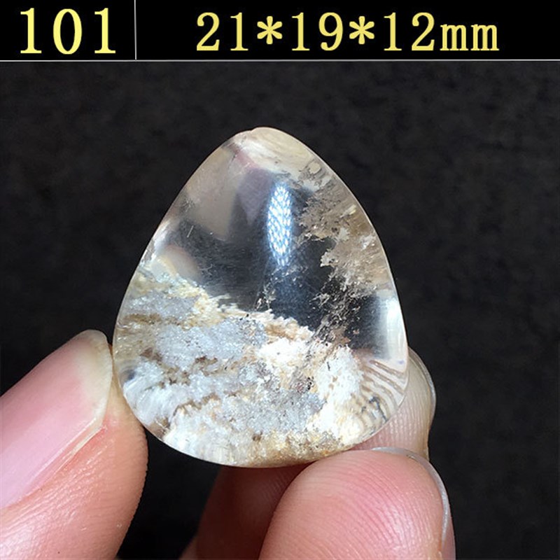 天然水晶原石绿幽灵红幽灵吊坠一物一图I水滴方形裸石挂件配饰