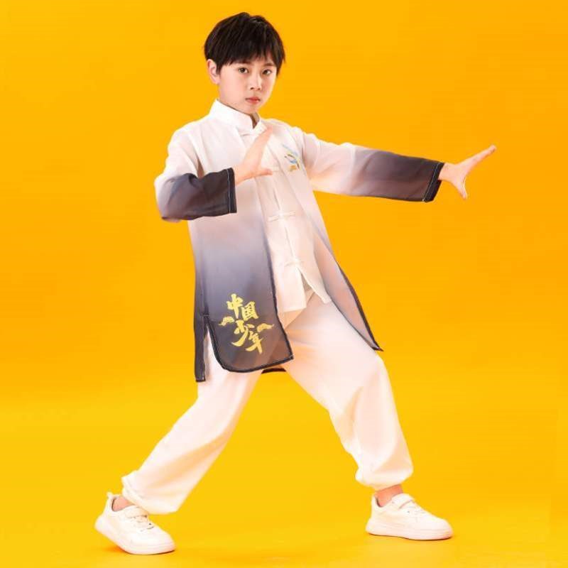 太极春秋运动会中国啦啦队风开幕式中小学生服演出服服表演服武术