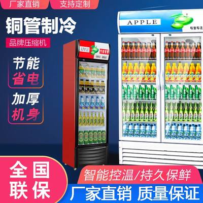 冷藏展示柜立式商用冷柜单双门冰柜大容量冰箱饮料柜啤酒柜保鲜柜