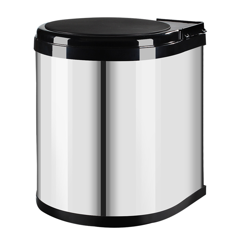 嵌入式隐藏式柜内 家用厨房内置挂式灶台抽屉式 不锈钢橱柜垃圾桶