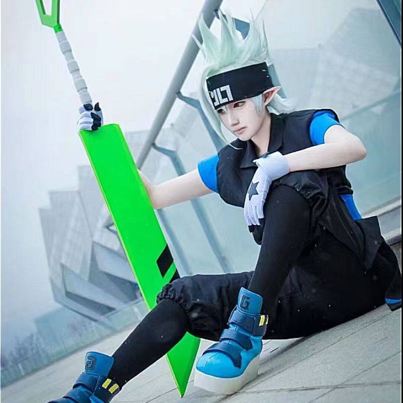 现货凹凸cos服格瑞小学生u儿童14周岁以下男女生世界全套假发武器