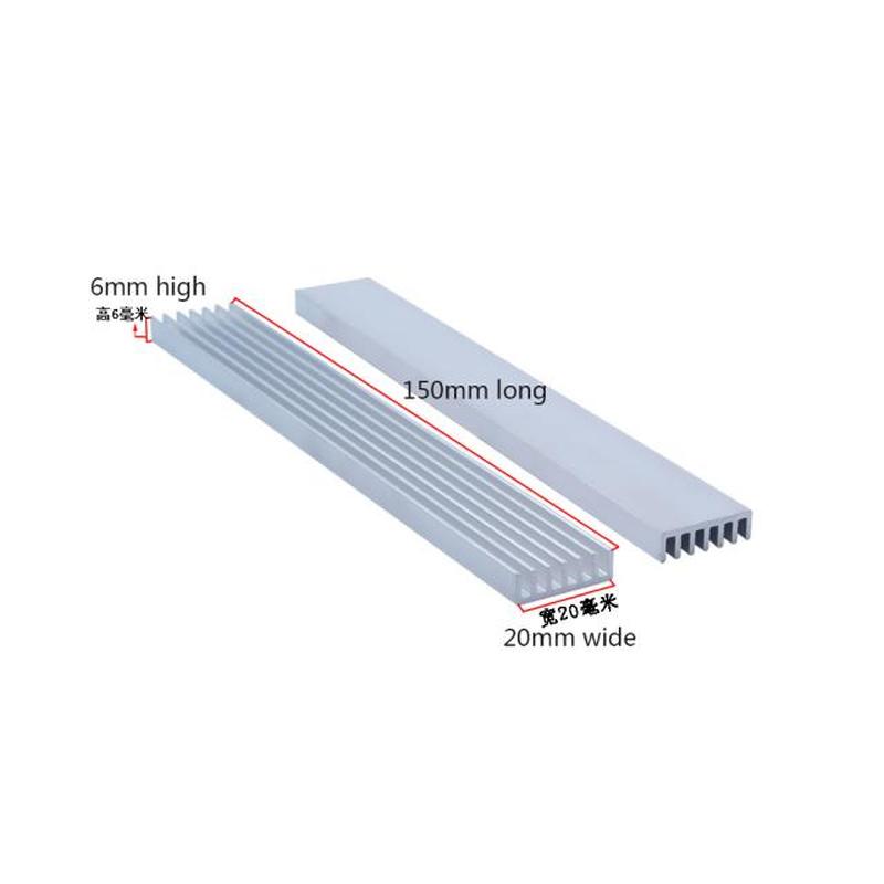 极速150*20*6mm Radiator Heatsink Aluminum Heat Sink Cooling