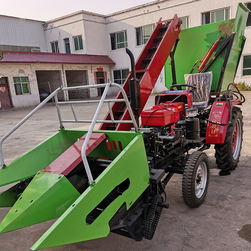 新品收割机带扒皮背负式小型茎穗兼收青储机全p新大型秸秆收获定
