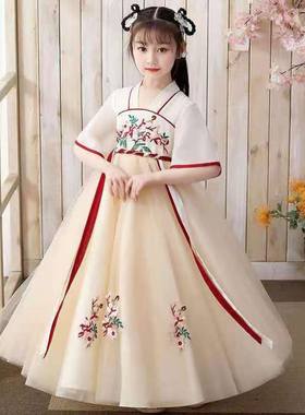 十岁女童穿儿童连衣裙汉服春夏装汉服小女孩公主裙公主长裙十岁11