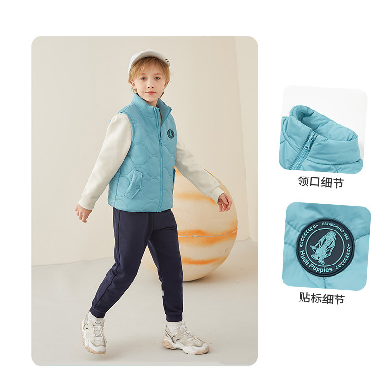 暇步士童装儿童棉马甲秋冬装新款男童仙护盾抑菌女宝宝加厚马夹