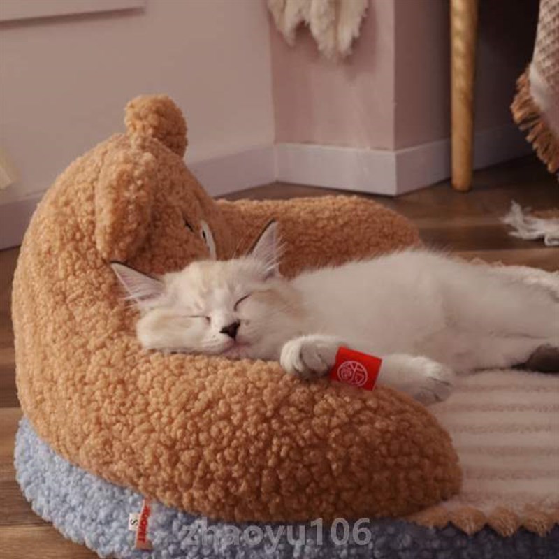 u猫保暖床垫子睡猫秋冬天毛毯保暖猫咪睡觉狗狗[型枕毛毯垫地垫窝