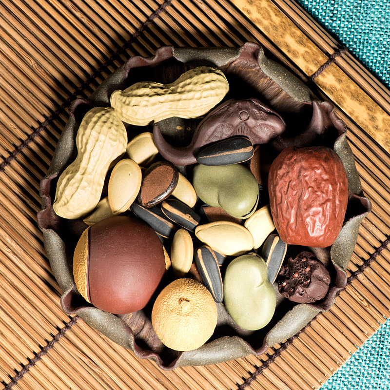 宜兴紫砂可养高档手工荷叶莲子公道杯茶滤茶垫系列茶y具精美礼品