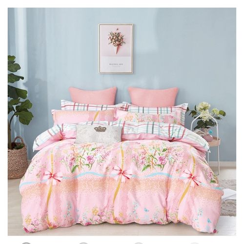 秋冬季纯棉四件套全棉活性田园印花单双人1.5米1.8米床单被套包邮