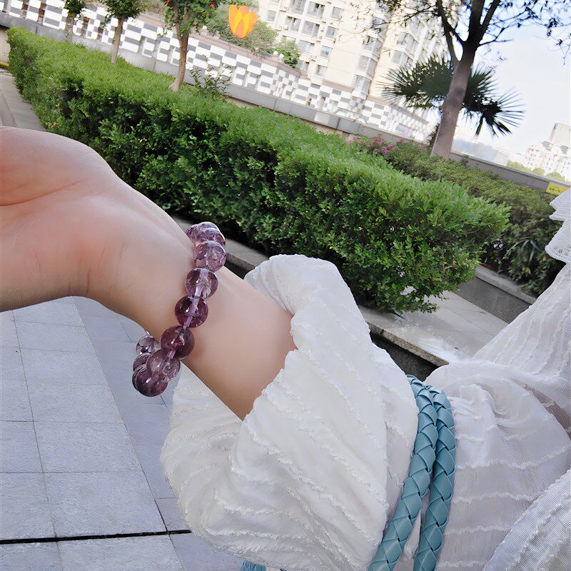 九紫离火紫水晶紫阿赛紫水晶手串手链女款饰品礼物