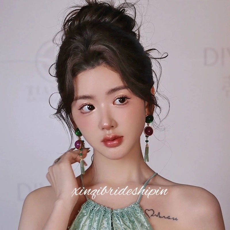 康康造型新娘耳环复古圆形撞色结婚礼服婚纱敬酒服旗袍晨袍耳饰品,饰品/流行首饰/时尚饰品新,耳环,淘宝优惠券,粉丝福利购,淘宝优惠卷